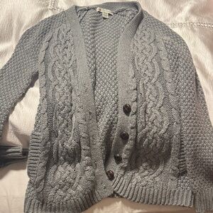 Love By Design Gray Cable Knit Cardigan